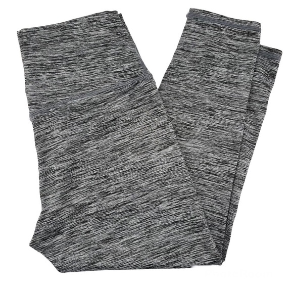 Papaya Active Leggings Marled Gray Silky Smooth 7/8” Length Size Large - Picture 2 of 7